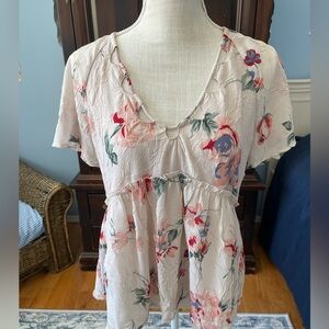 Lucky Brand Floral Boho Top-Medium